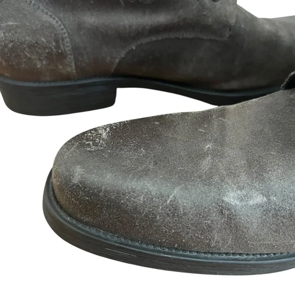 ASTON GREY Collection Brooklyn Gray Leather Combat Boots size 12
